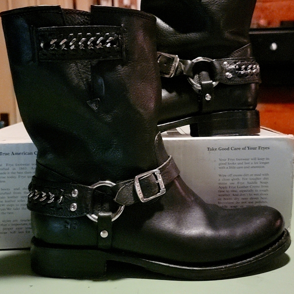 Frye Shoes - Frye Jenna Chain Moto Boot